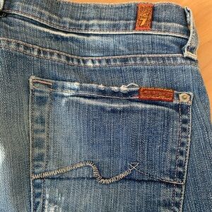 Y2K Light-Wash Flared Jeans: 7 For All Mankind